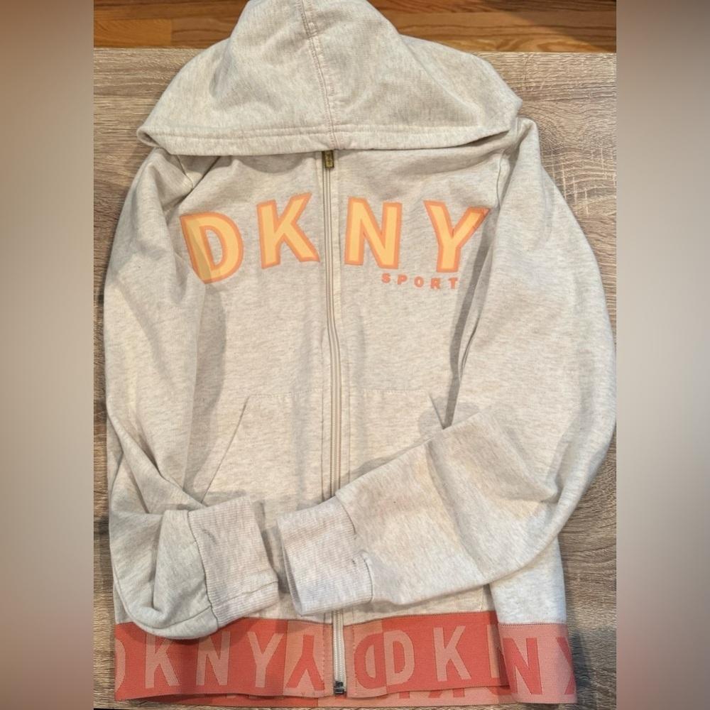 DKNY Hooded Zip-Up Jacket